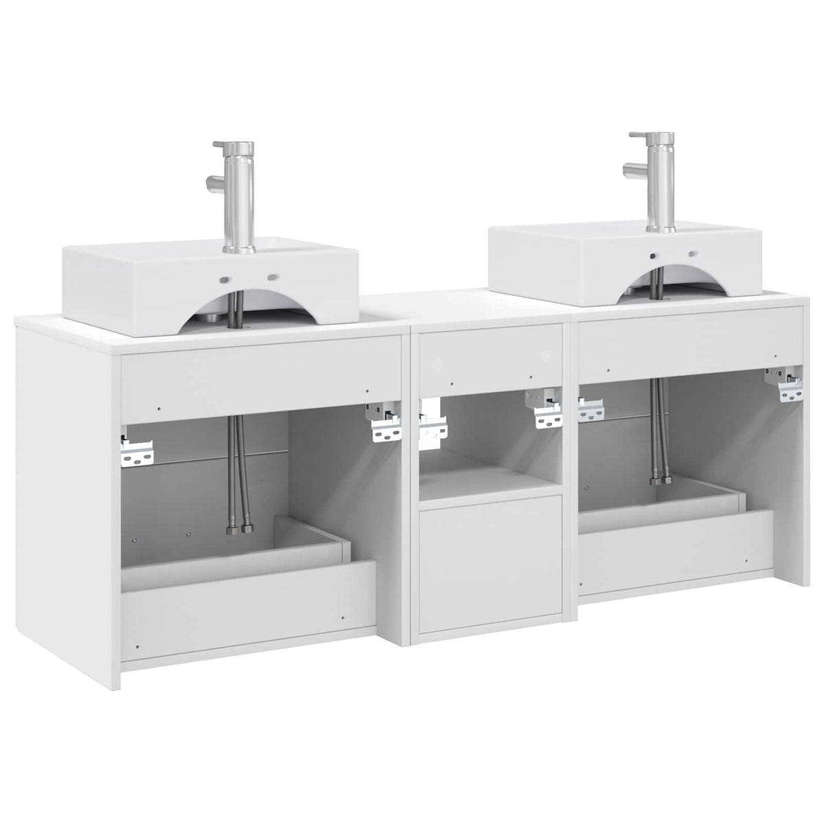Set ormarića za kupaonicu 3 kom. Bijela 49,5 x 41 x 62,5 cm