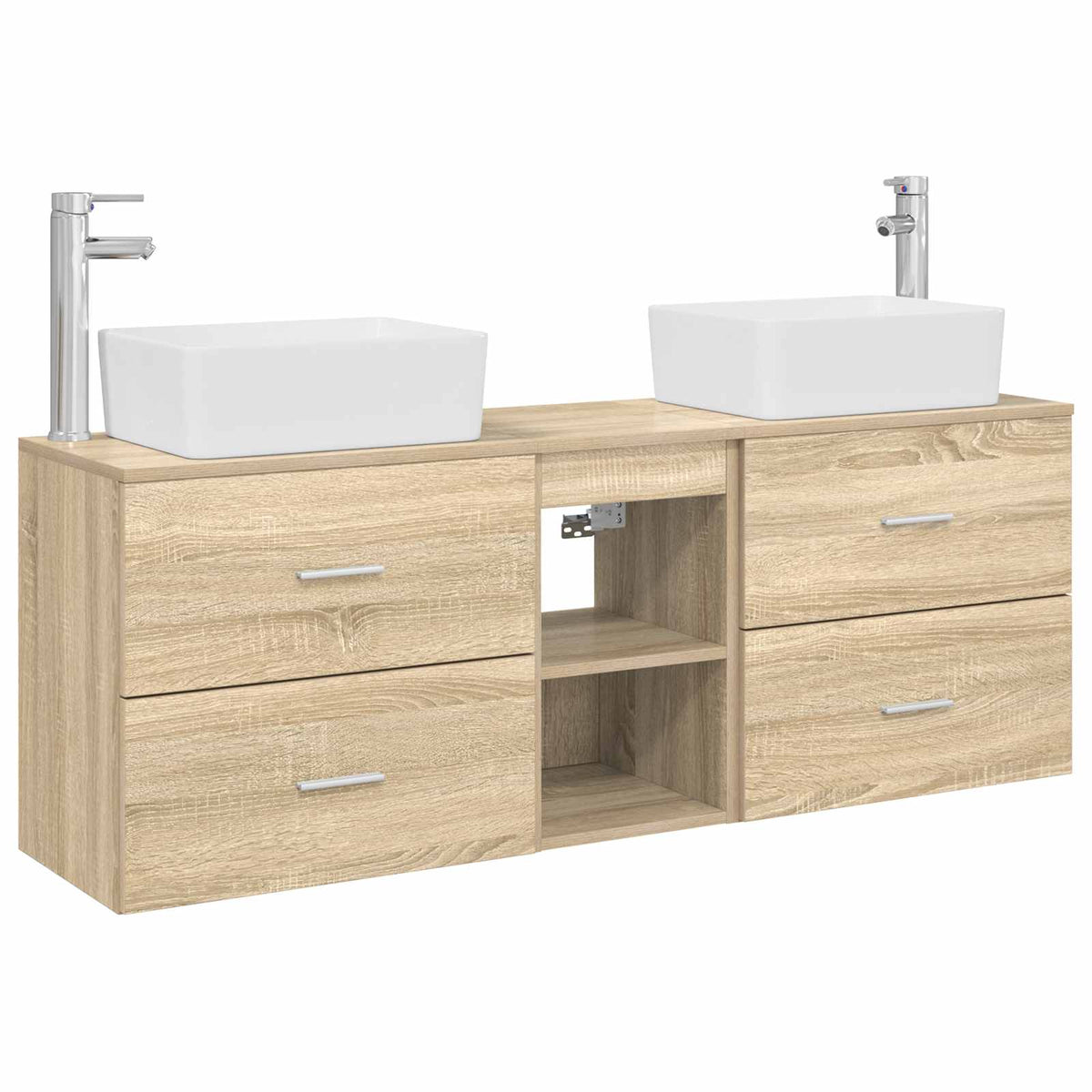 Set ormarića za kupaonicu 3 kom. Hrast sonoma 53 x 34,5 x 63 cm
