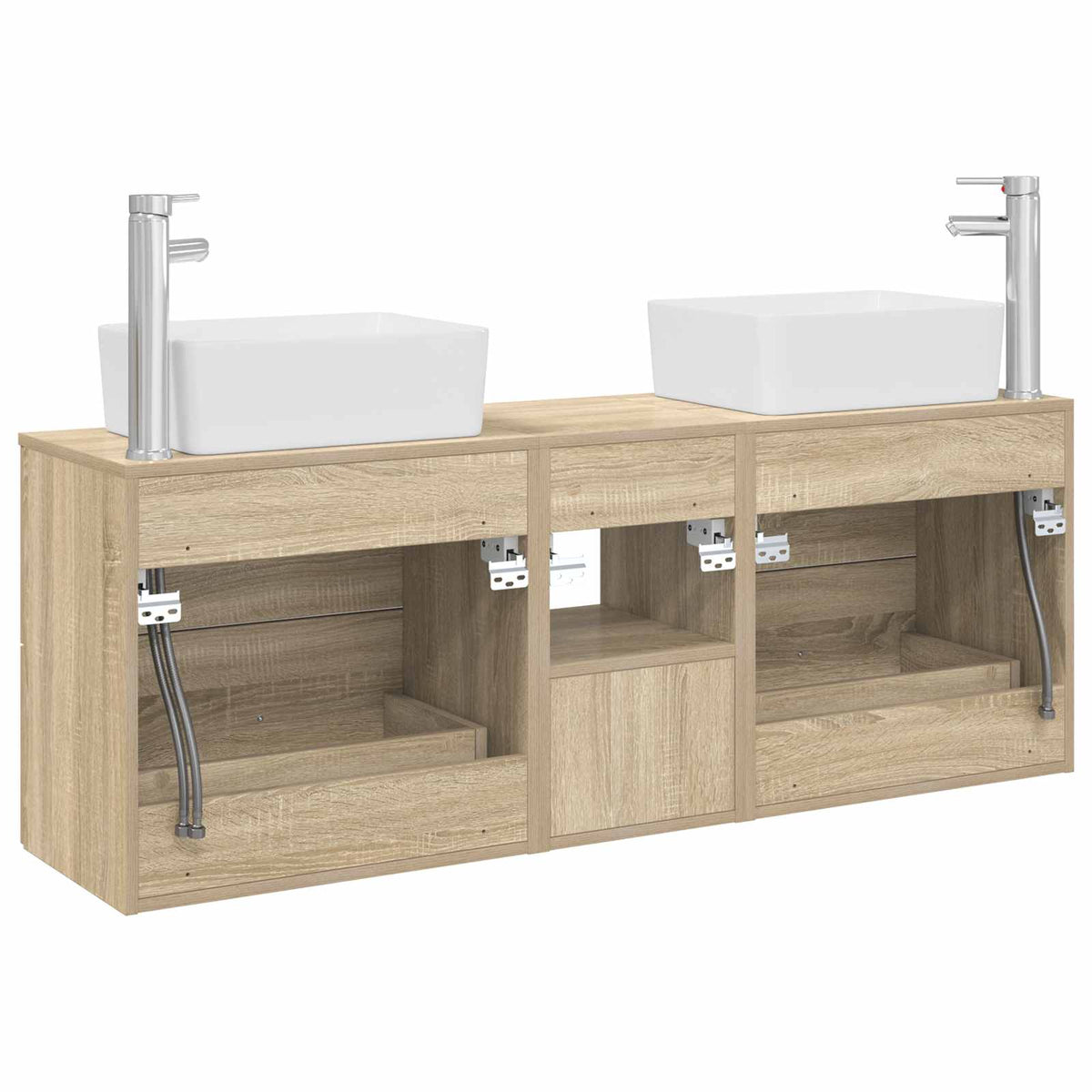 Set ormarića za kupaonicu 3 kom. Hrast sonoma 53 x 34,5 x 63 cm