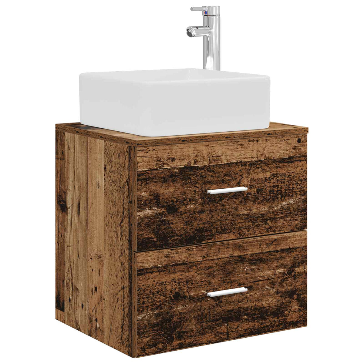 Set ormarića za kupaonicu 3 kom. Staro drvo 53 x 34,5 x 63 cm