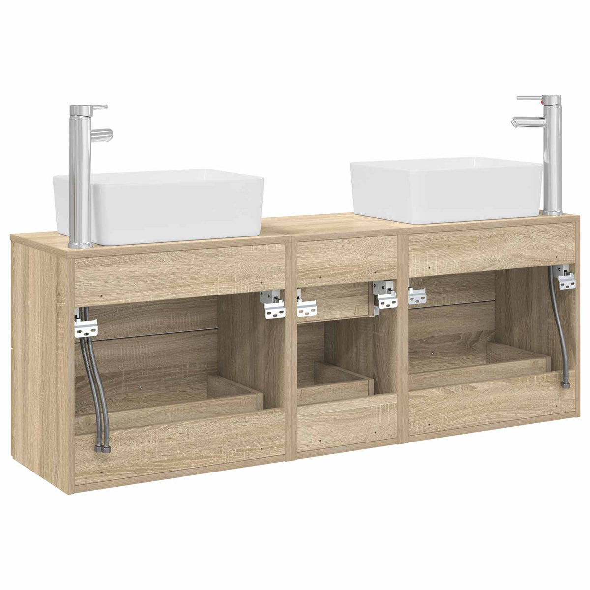 Set ormarića za kupaonicu 3 kom. Hrast sonoma 53 x 34,5 x 63 cm