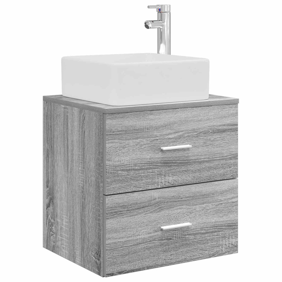 Set ormarića za kupaonicu 3 kom. Siva Sonoma 53 x 34,5 x 63 cm