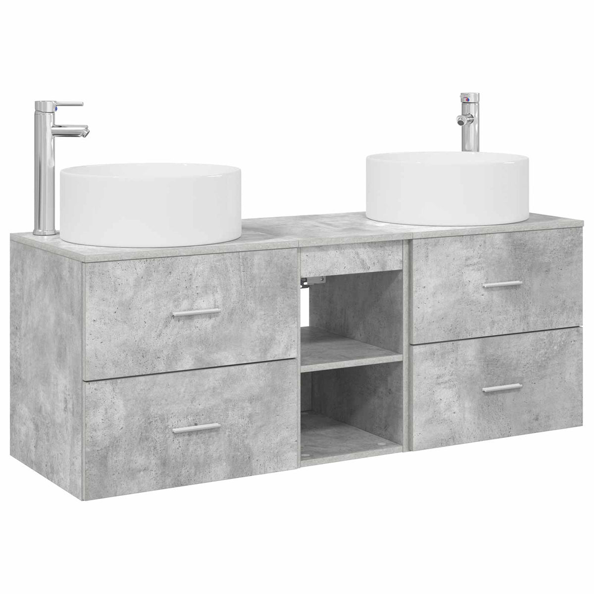 Set namještaja za kupaonicu 3 kom. Betonska siva 49,5 x 44,5 x 65,5 cm