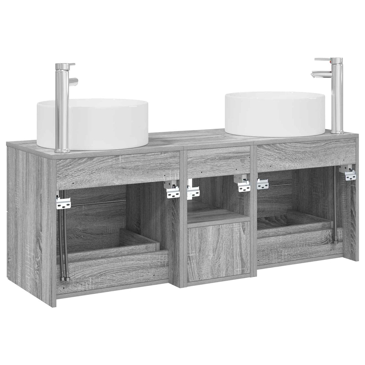 Set namještaja za kupaonicu 3 kom. Siva Sonoma 49.5 x 44.5 x 65.5 cm