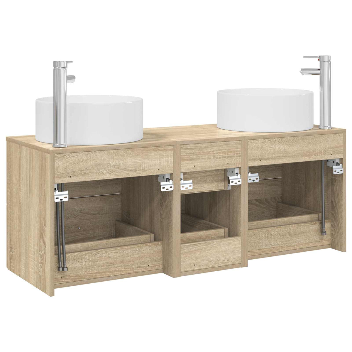 Set namještaja za kupaonicu 3 kom. Hrast sonoma Smeđa 49,5 x 44,5 x 65,5 cm