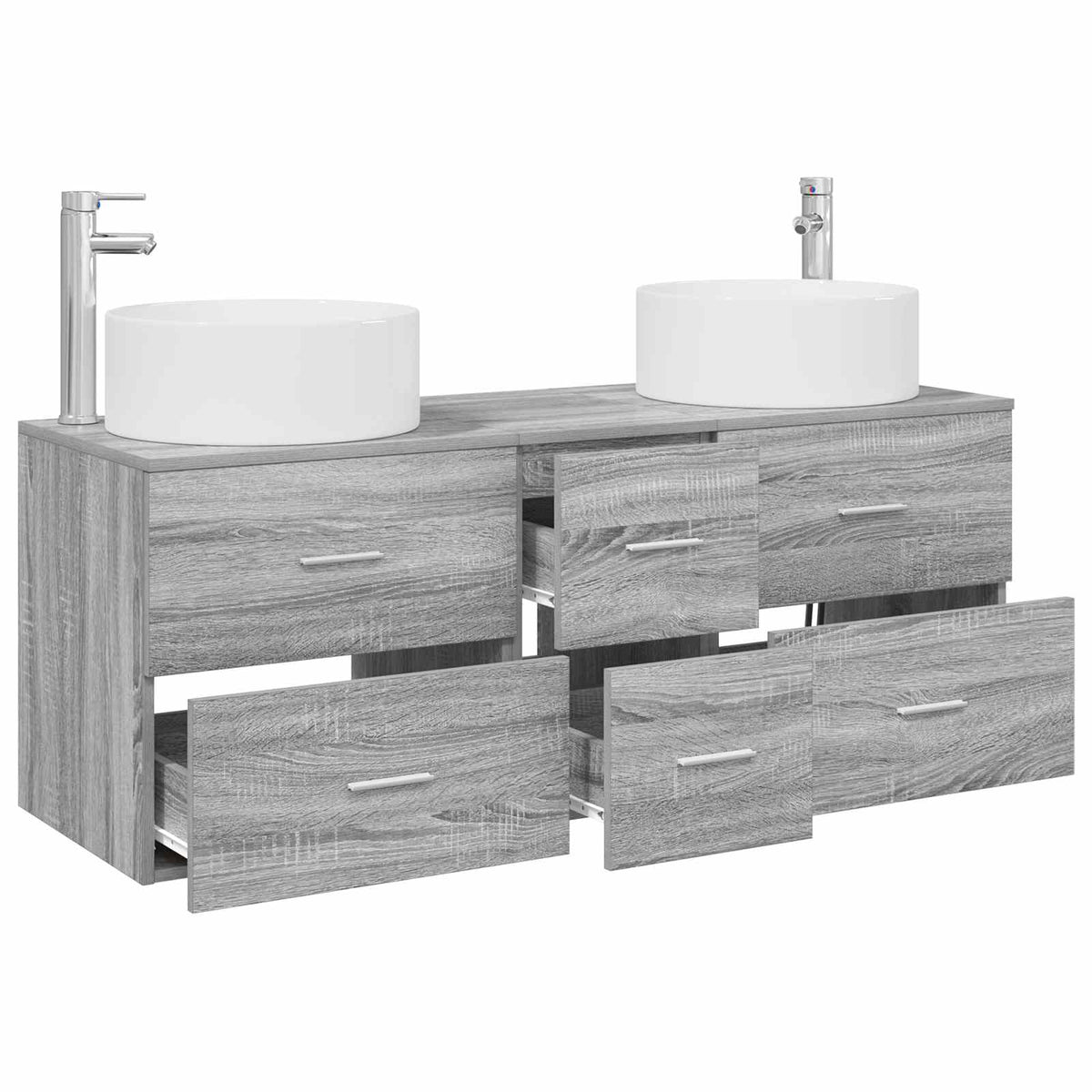 Set namještaja za kupaonicu 3 kom. Siva Sonoma 49.5 x 44.5 x 65.5 cm