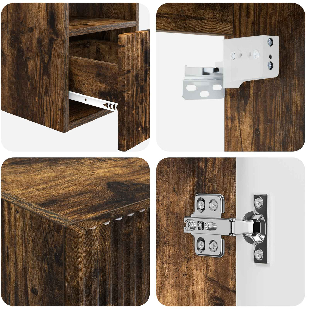 Set namještaja za kupaonicu 5 kom. Dimljeni hrast Smeđa 33 x 34.5 x 160 cm