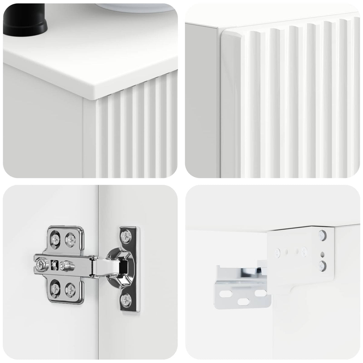 Set namještaja za kupaonicu 3 kom. Bijela visokog sjaja 33 x 34,5 x 160 cm