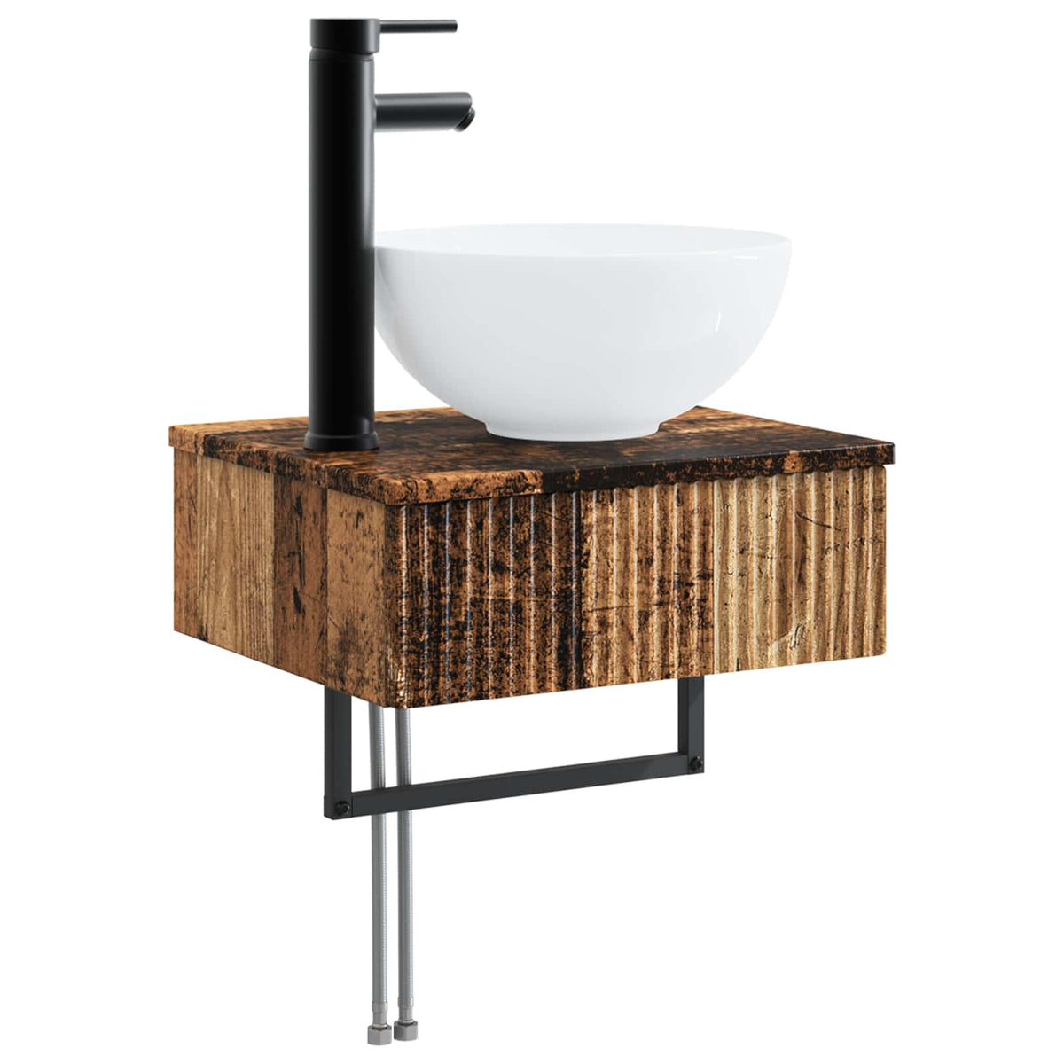 Set namještaja za kupaonicu 3 kom. Staro drvo Smeđa 33 x 34.5 x 160 cm