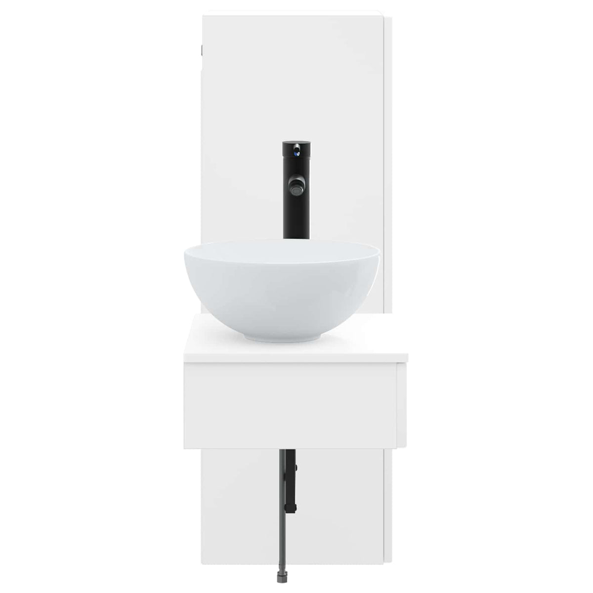 Set namještaja za kupaonicu 2 kom. Bijela visokog sjaja 33 x 34,5 x 100 cm