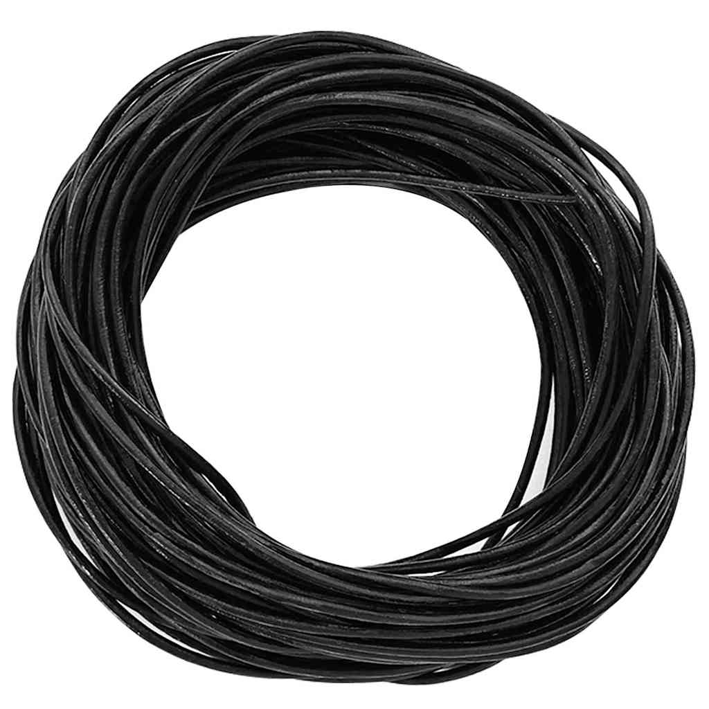 Kožni konop Crna Ø1,5 mm x 5 m Koža