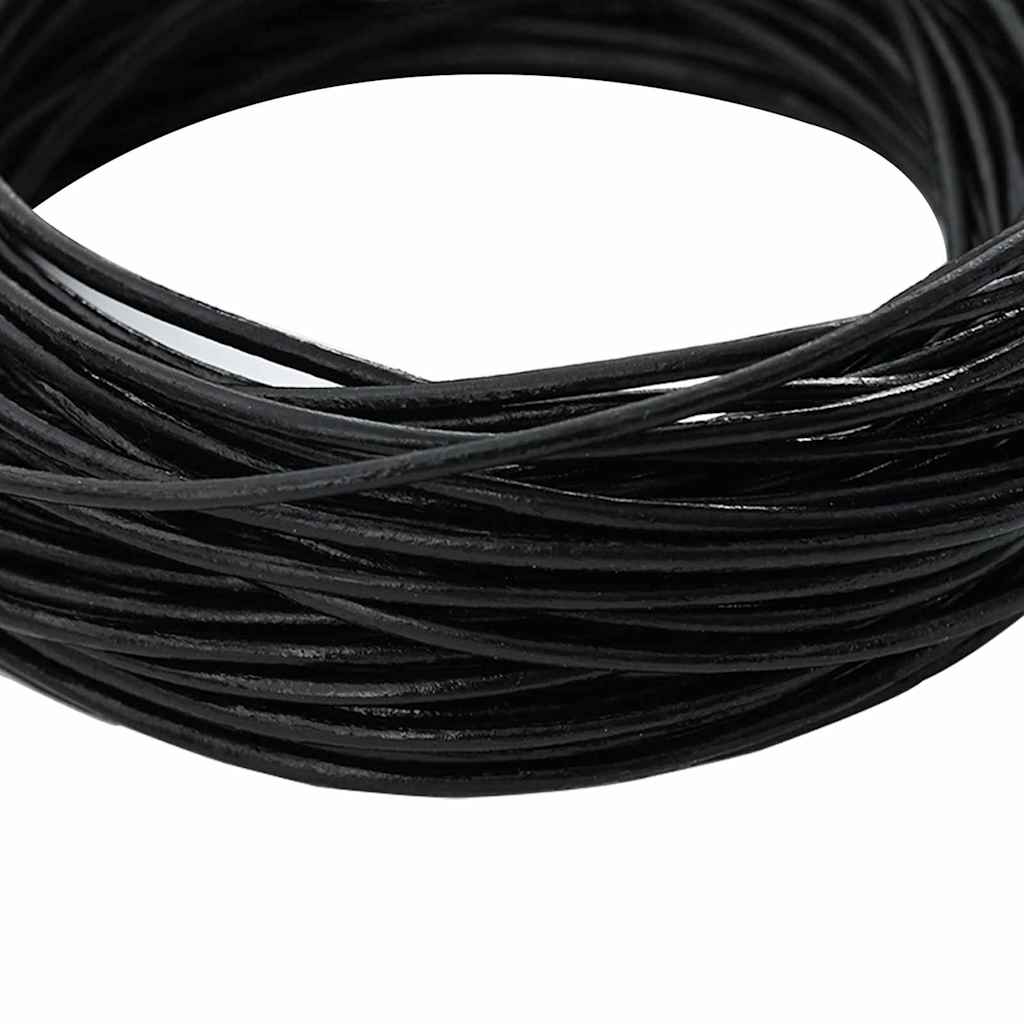 Kožni konop Crna Ø1,5 mm x 10 m Koža