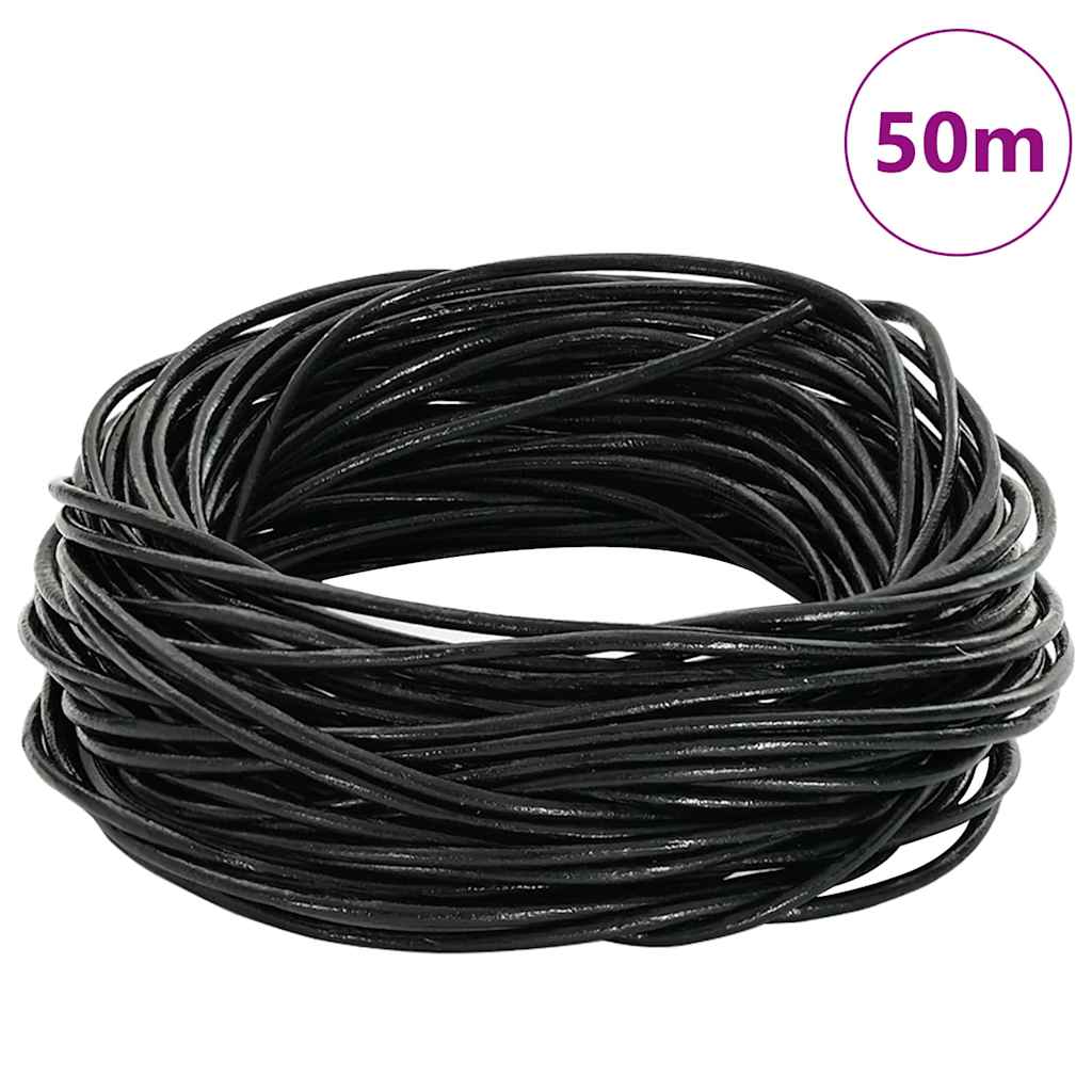 Kožni konop Crna Ø2 mm x 50 m Koža
