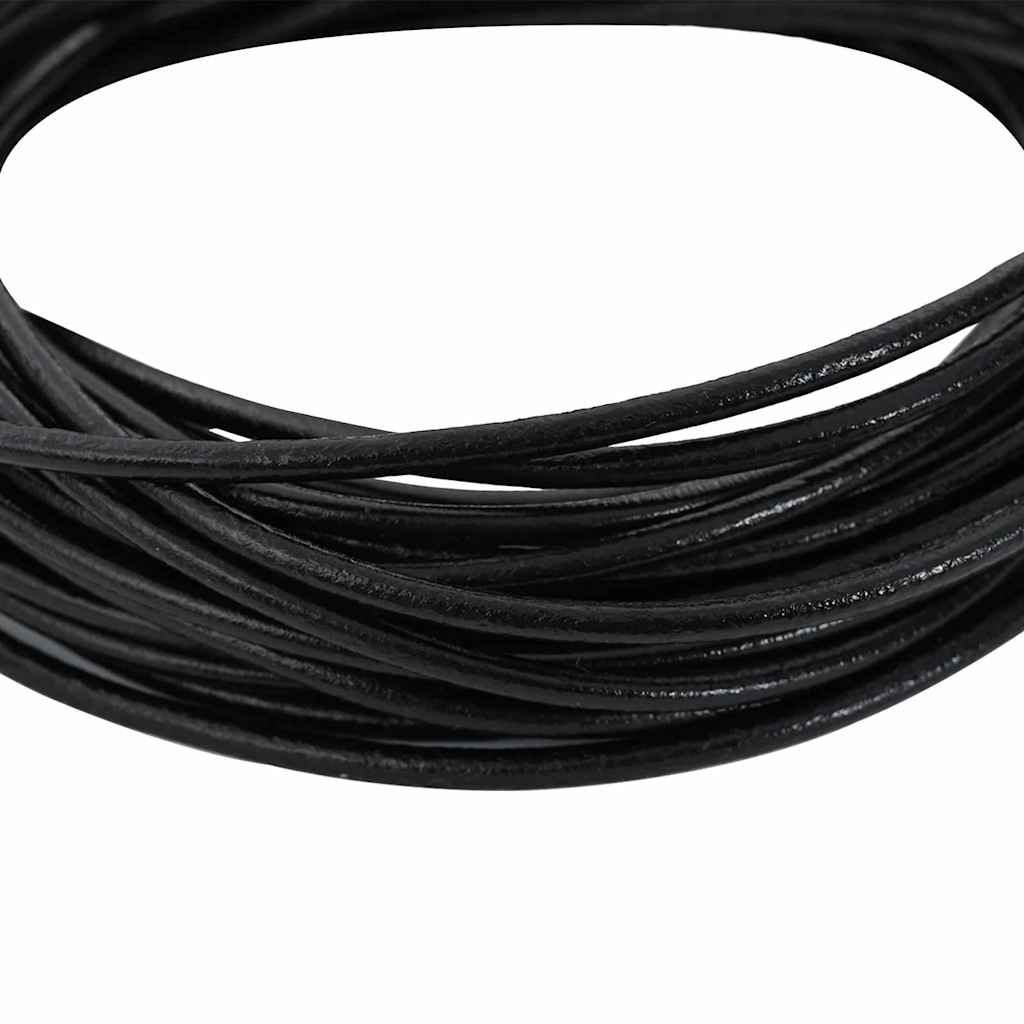Kožni konop Crna Ø2,5 mm x 5 m Koža