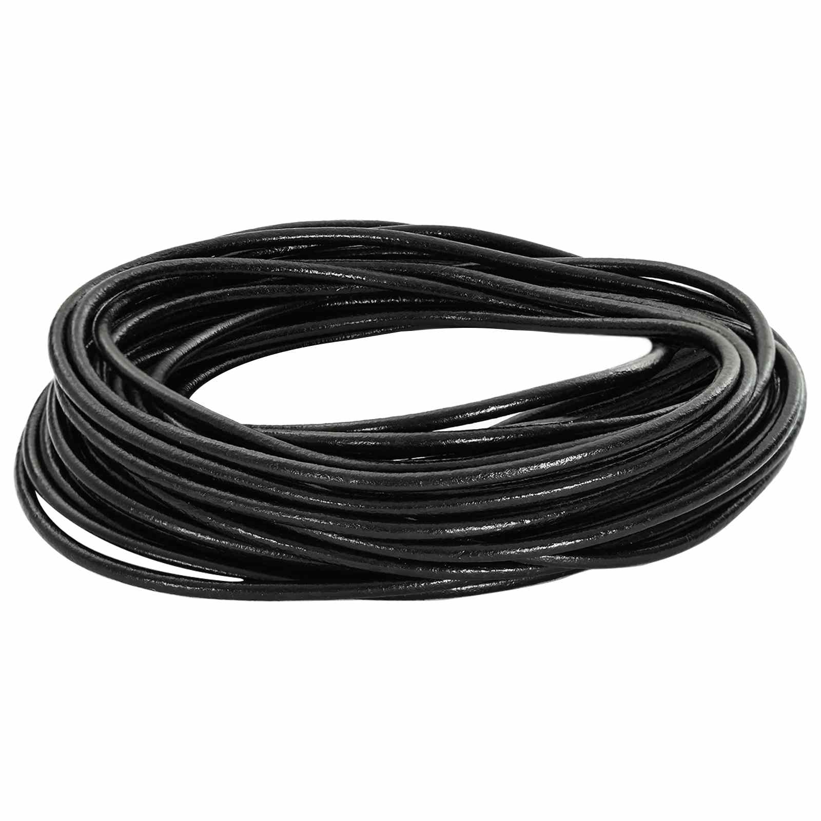 Kožni konop Crna Ø2,5 mm x 5 m Koža