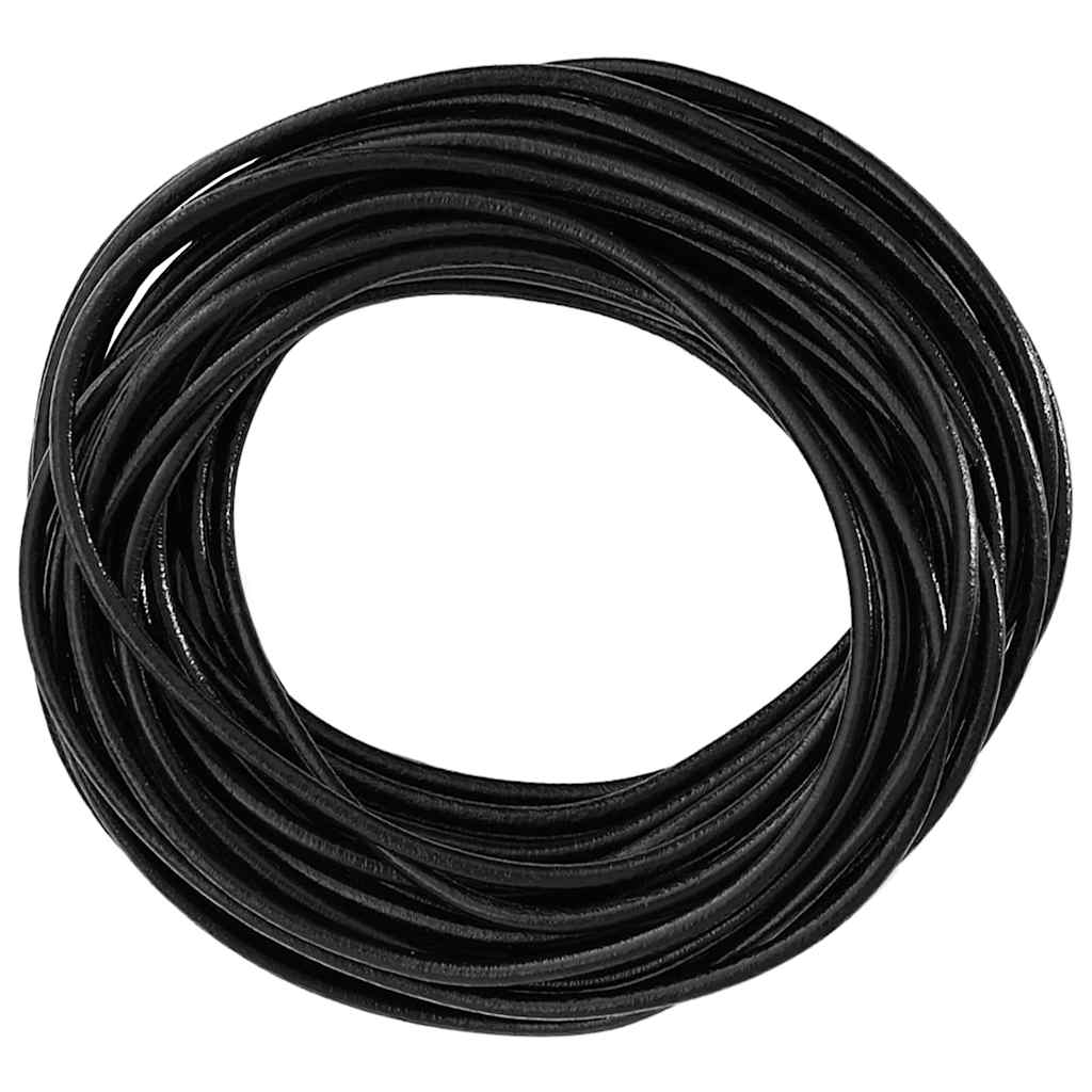 Kožni konop Crna Ø2,5 mm x 5 m Koža
