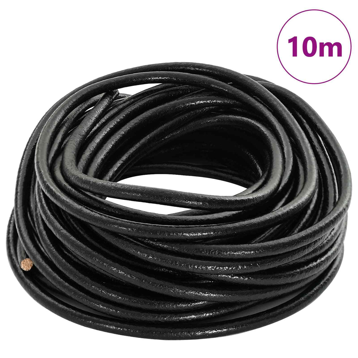 Kožni konop Crna Ø4 mm x 10 m Koža