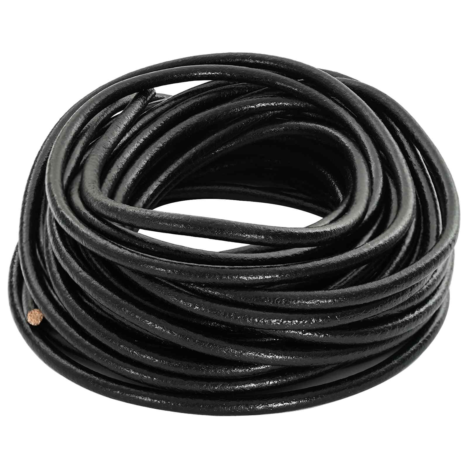 Kožni konop Crna Ø5 mm x 5 m Koža