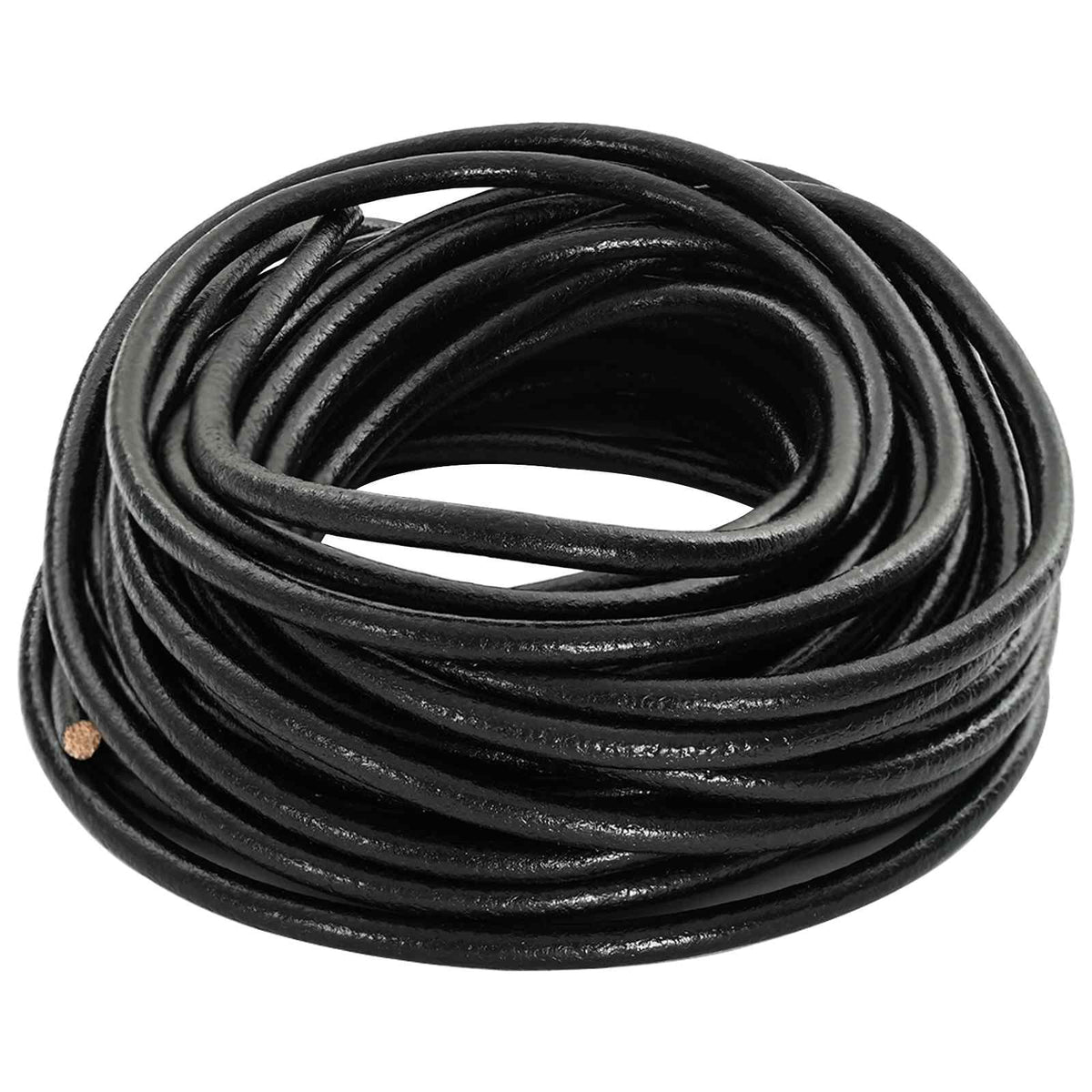 Kožni konop Crna Ø5 mm x 10 m Koža