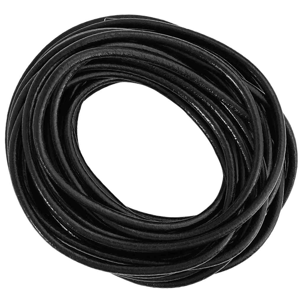 Kožni konop Crna Ø5 mm x 10 m Koža