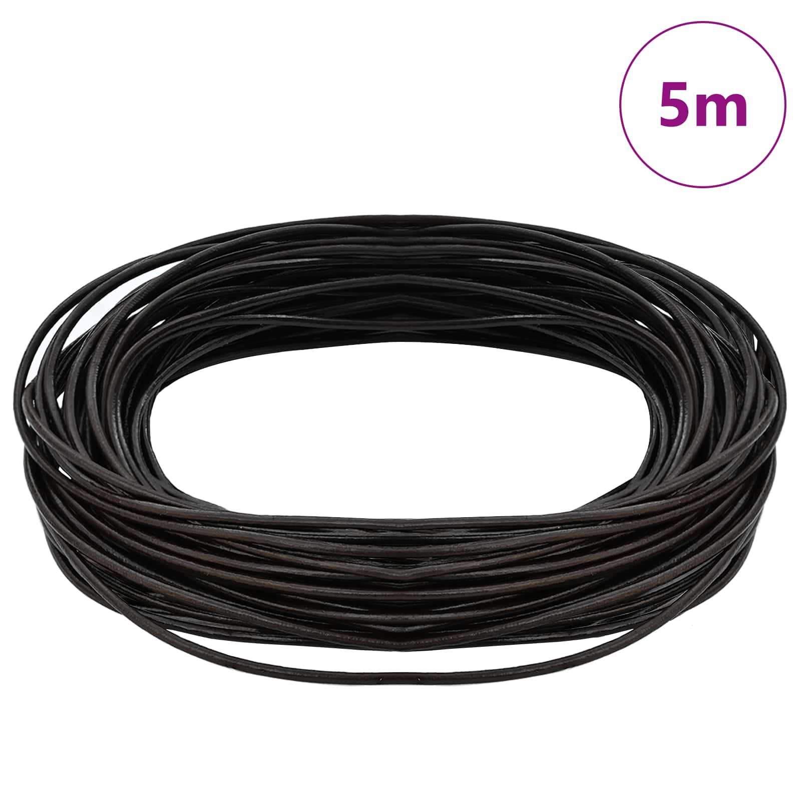 Kožni konop Tamno smeđa Ø1 mm x 5 m Koža