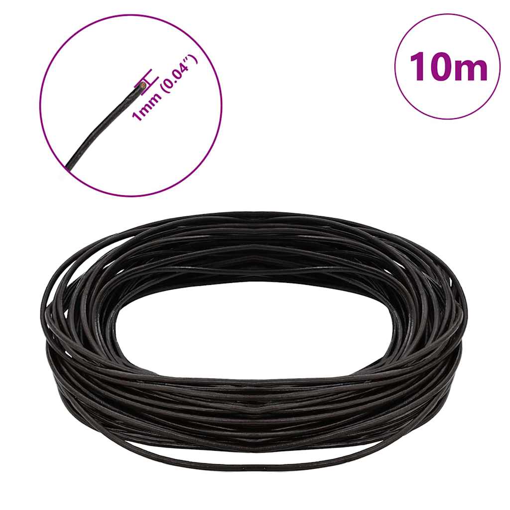 Kožni konop Tamno smeđa Ø1 mm x 10 m Koža