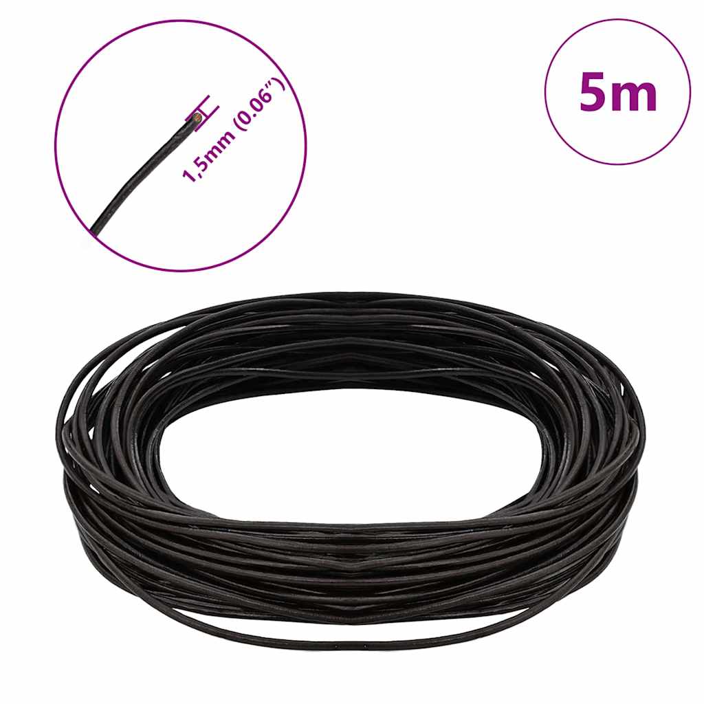 Kožni konop Tamno smeđa Ø1,5 mm x 5 m Koža