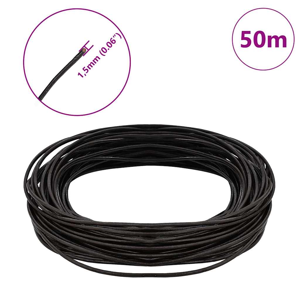 Kožni konop Tamno smeđa Ø1,5 mm x 50 m Koža
