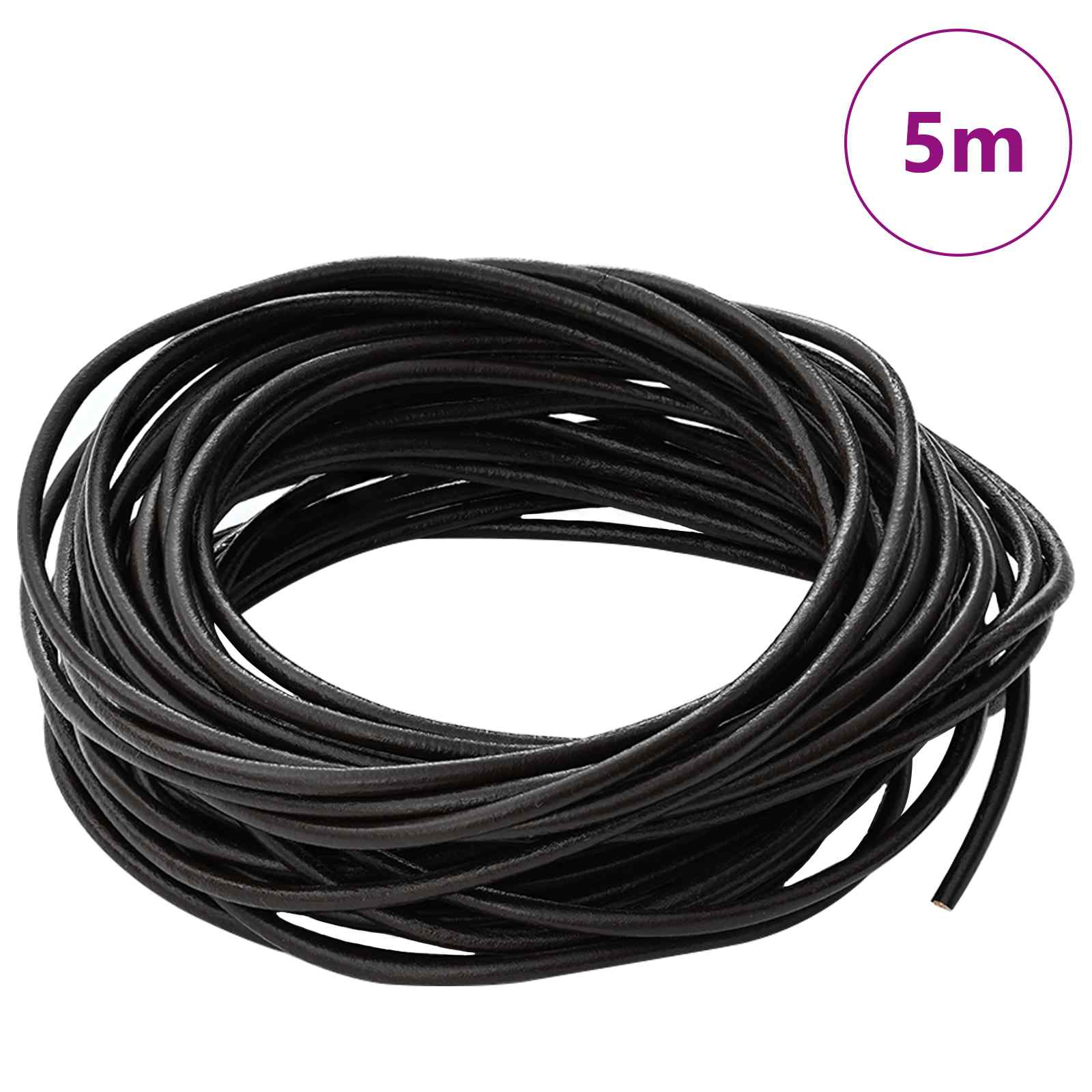 Kožni konop Tamno smeđa Ø2,5 mm x 5 m Koža