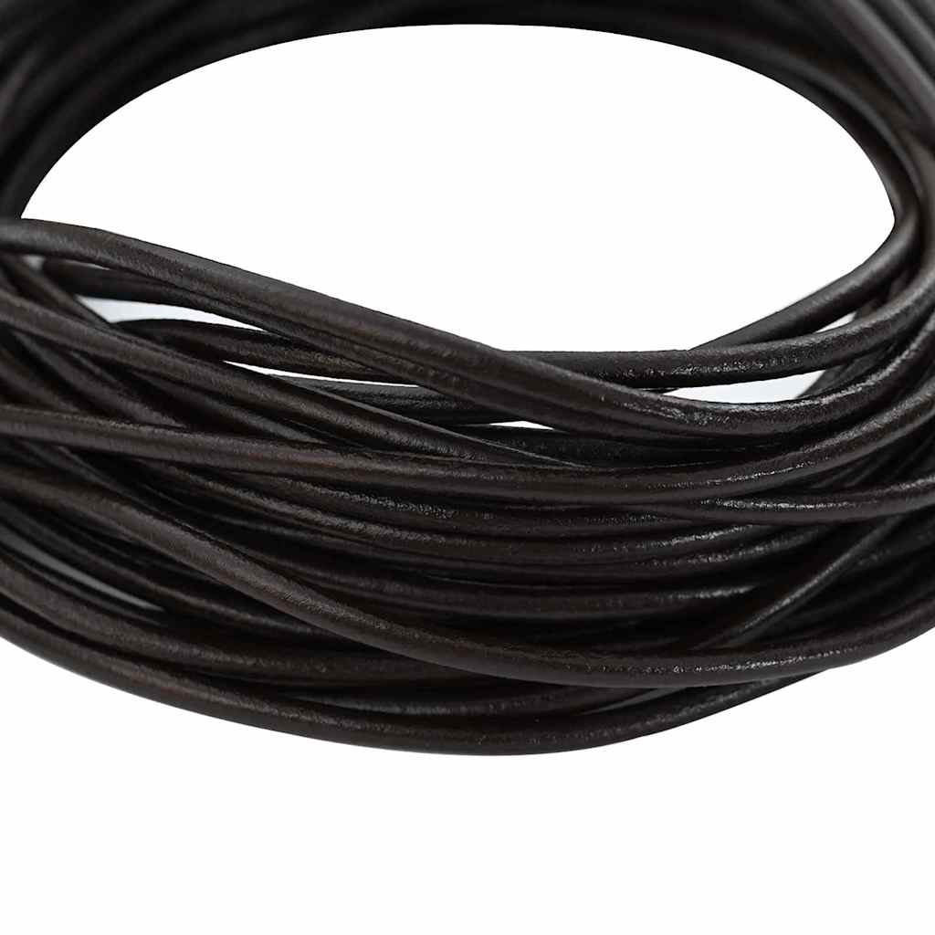 Kožni konop Tamno smeđa Ø3 mm x 5 m Koža