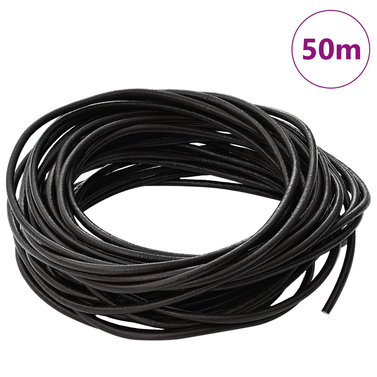 Kožni konop Tamno smeđa Ø3 mm x 50 m Koža