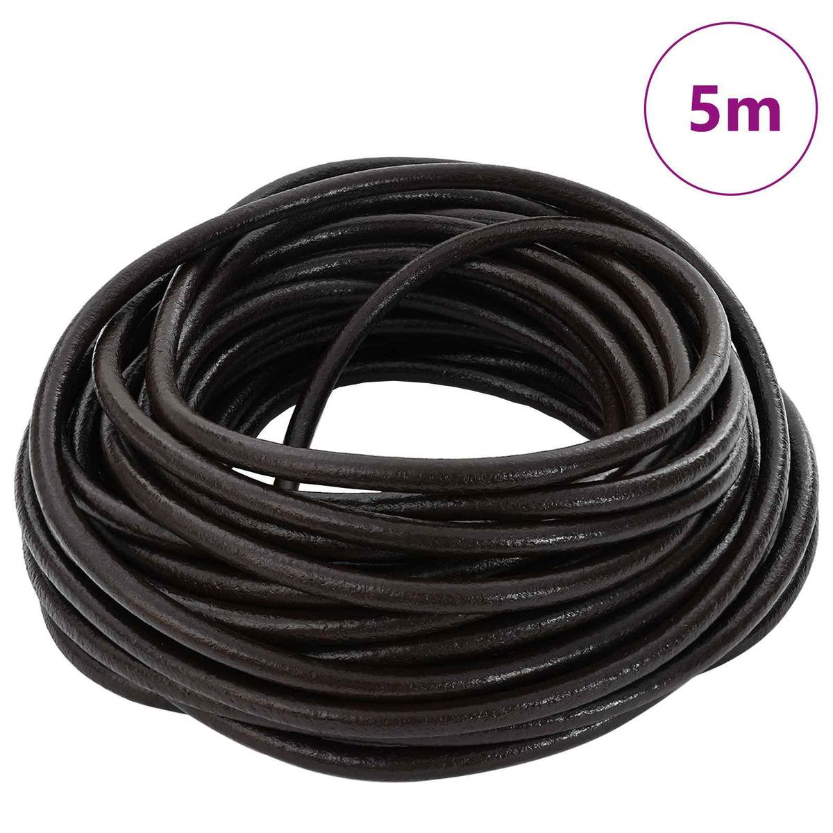Kožni konop Tamno smeđa Ø4 mm x 5 m Koža