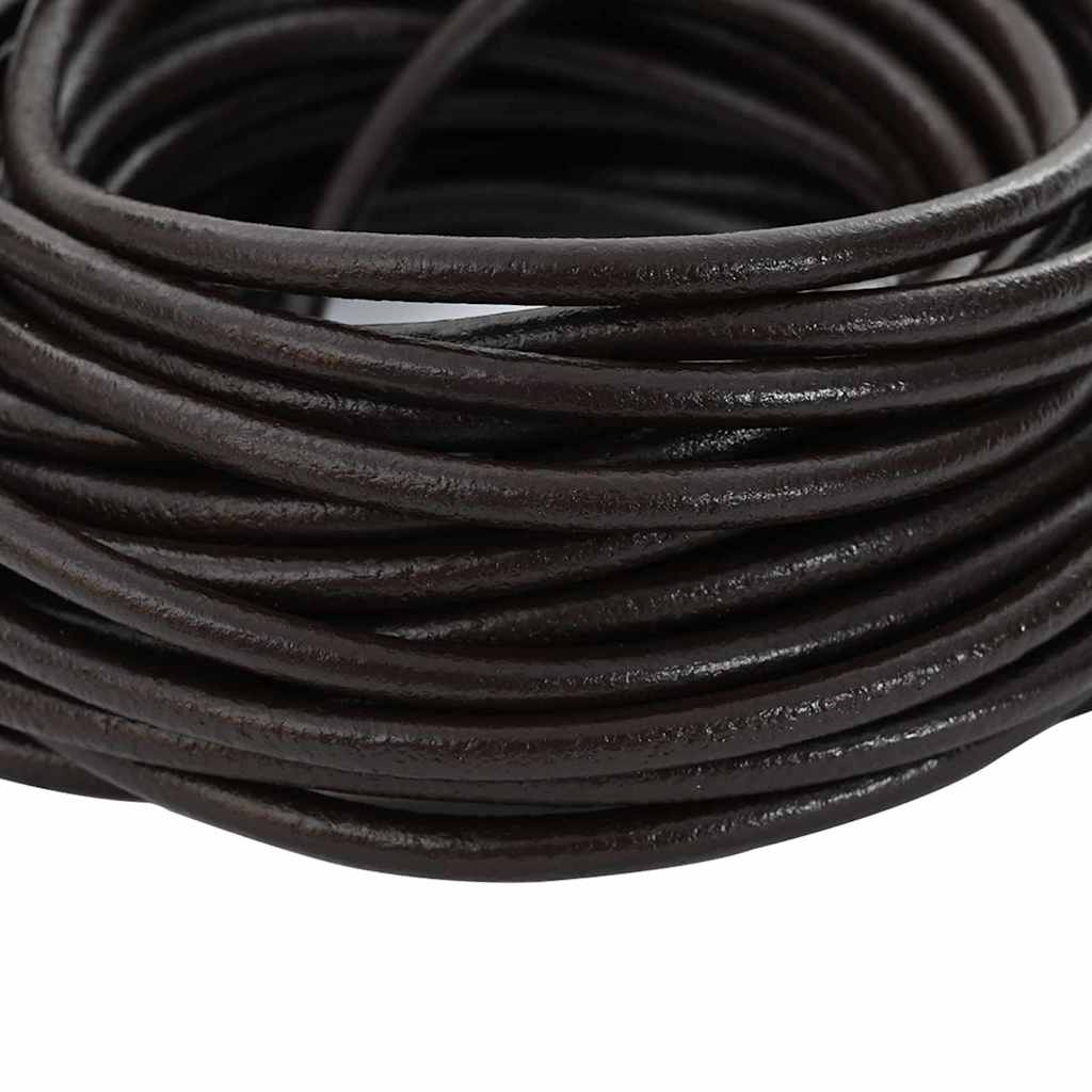 Kožni konop Tamno smeđa Ø4 mm x 50 m Koža