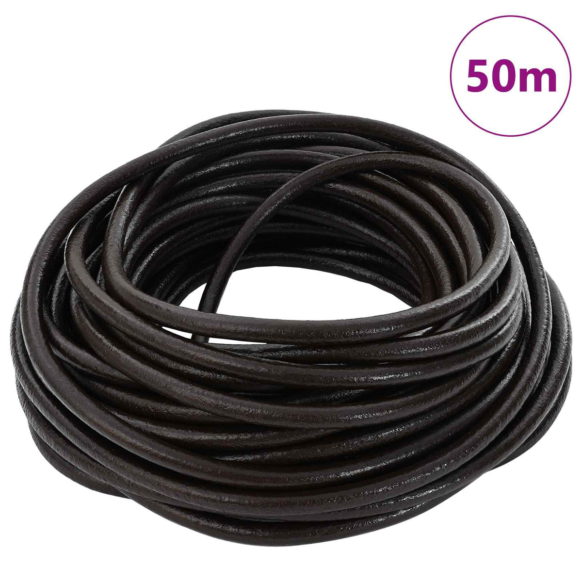 Kožni konop Tamno smeđa Ø4 mm x 50 m Koža