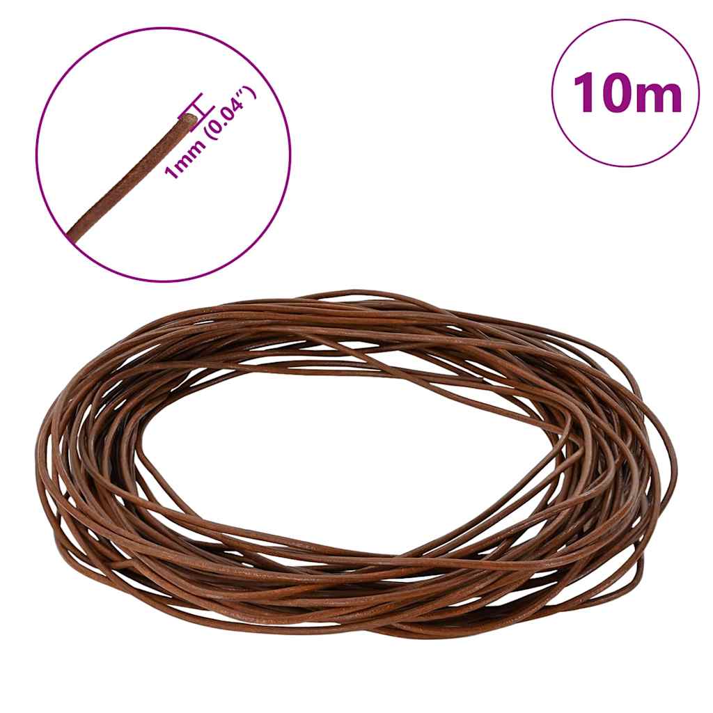 Kožni konop Svijetlosmeđa Ø1 mm x 10 m Koža