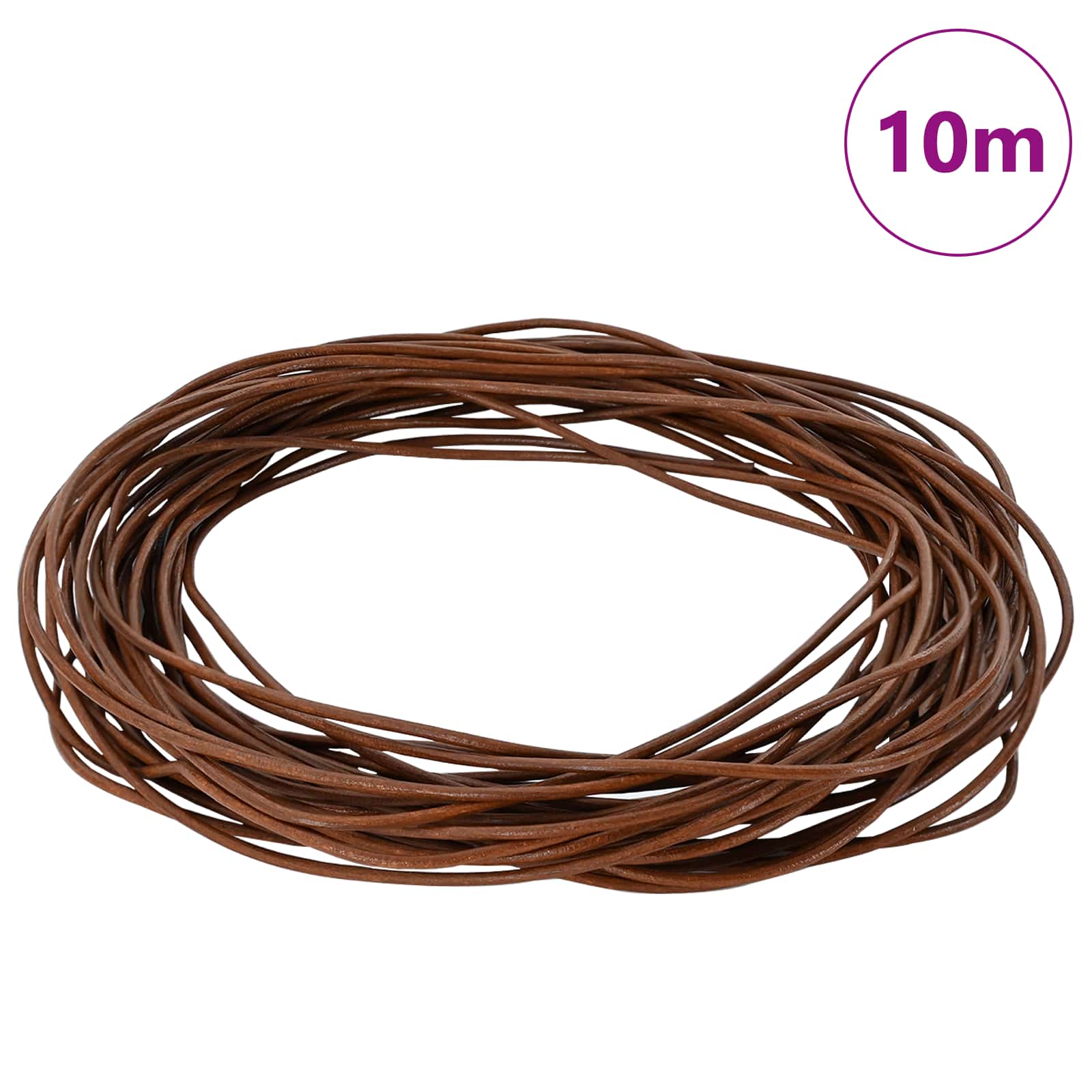 Kožni konop Svijetlosmeđa Ø1 mm x 10 m Koža