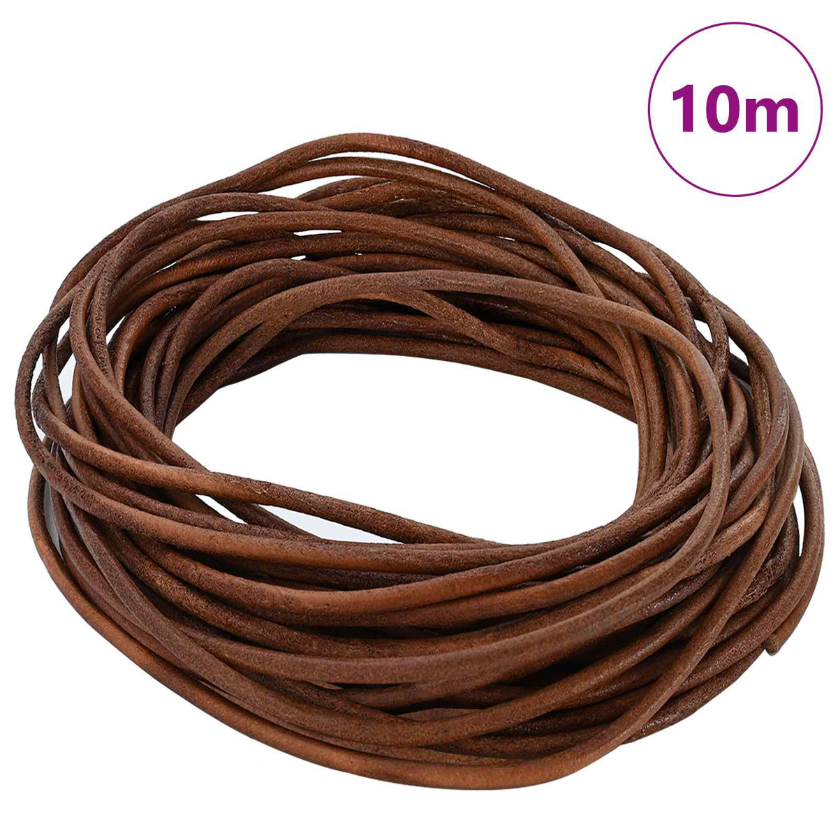 Kožni konop Svijetlosmeđa Ø3 mm x 10 m Koža