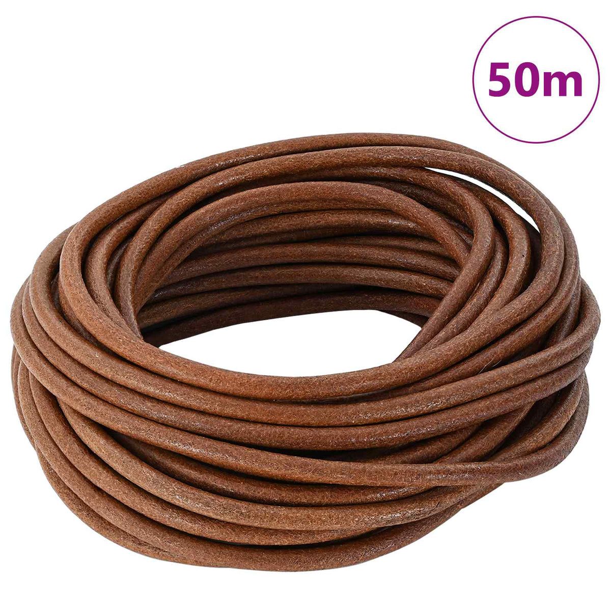 Kožni konop Svijetlosmeđa Ø5 mm x 50 m Koža