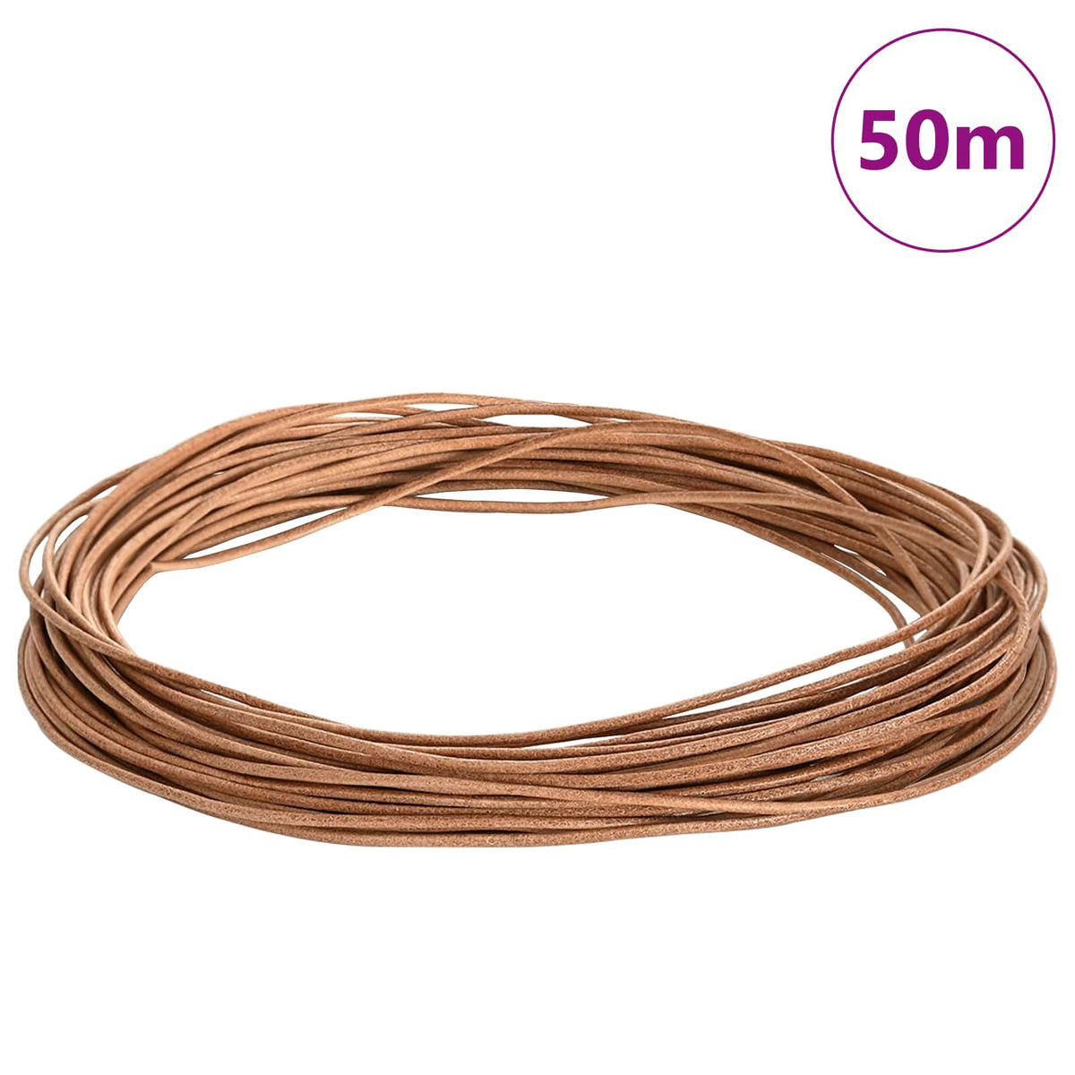 Kožni konop Smeđa Ø1,5 mm x 50 m Koža