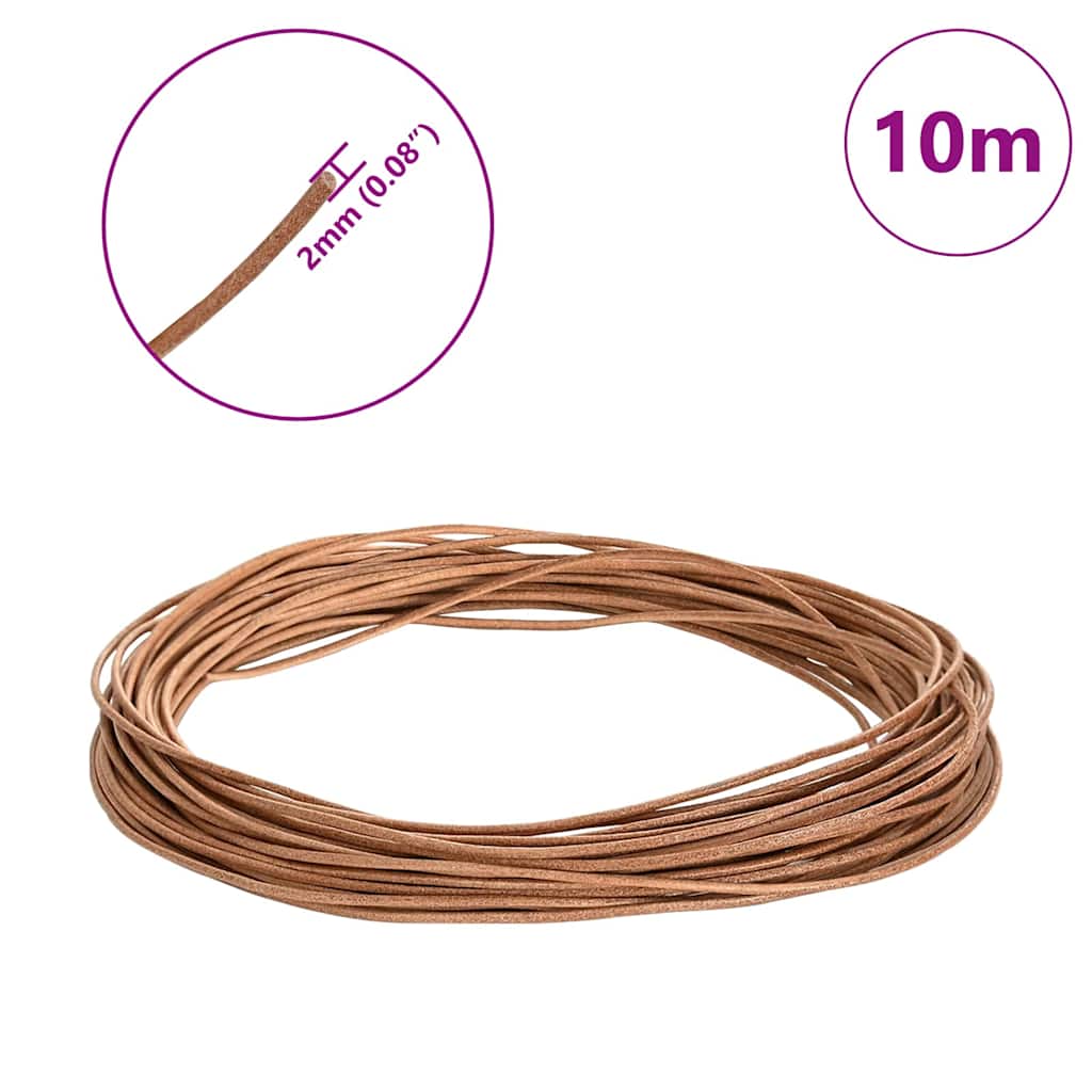 Kožni konop Smeđa Ø2 mm x 10 m Koža