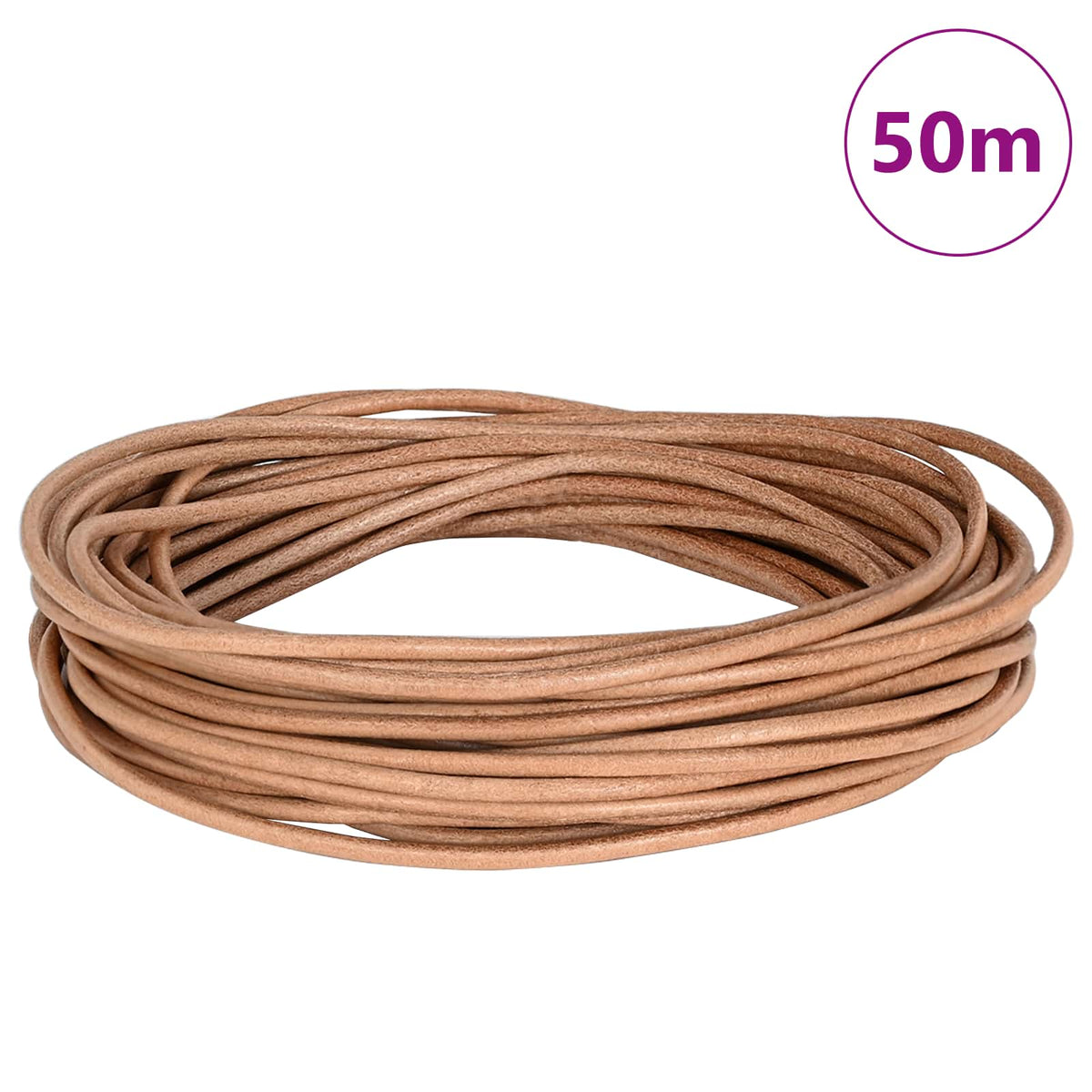 Kožni konop Smeđa Ø2,5 mm x 50 m Koža
