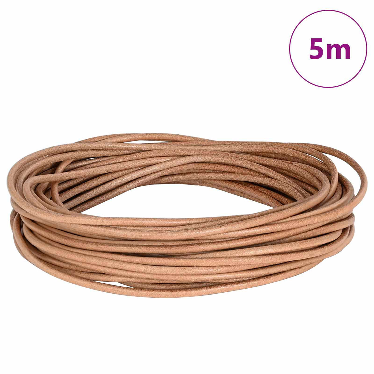 Kožni konop Smeđa Ø3 mm x 5 m Koža