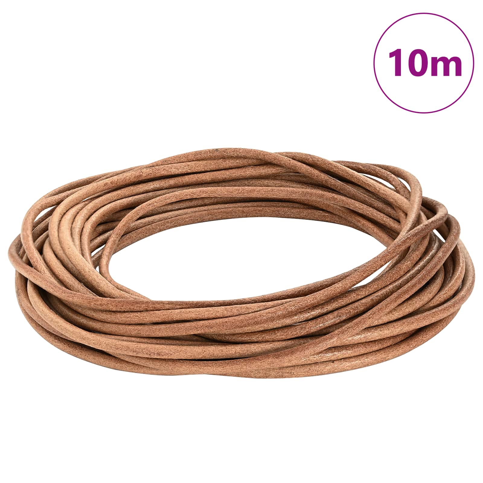 Kožni konop Smeđa Ø4 mm x 10 m Koža