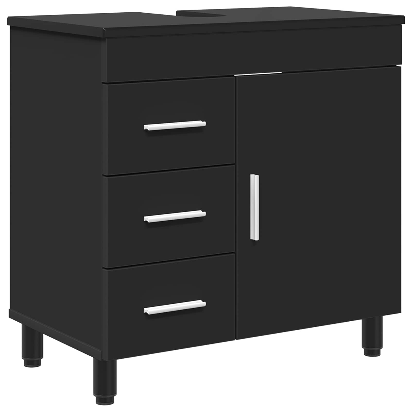 Toaletna jedinica Crna 60 x 35 x 60 cm Konstruirano drvo