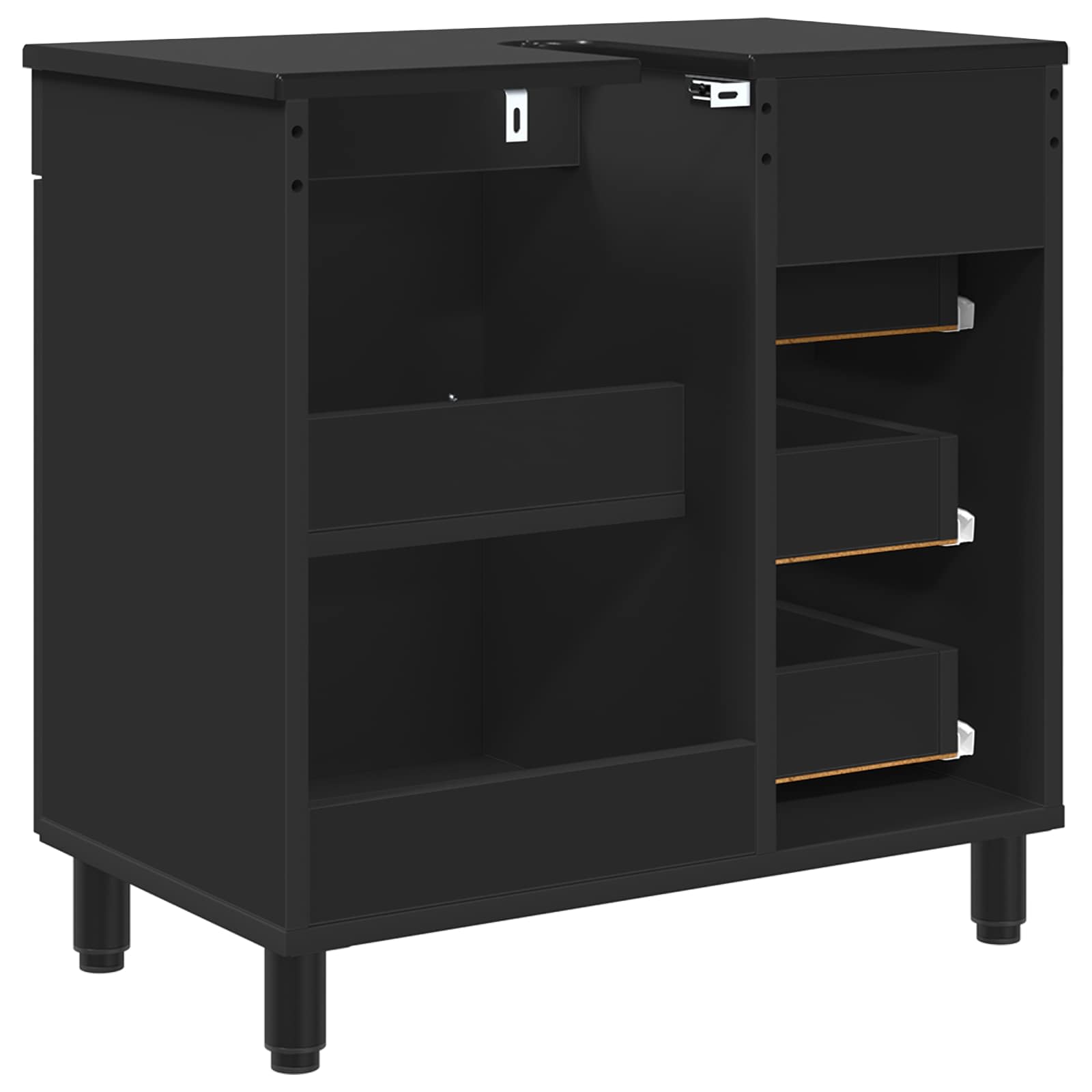 Toaletna jedinica Crna 60 x 35 x 60 cm Konstruirano drvo