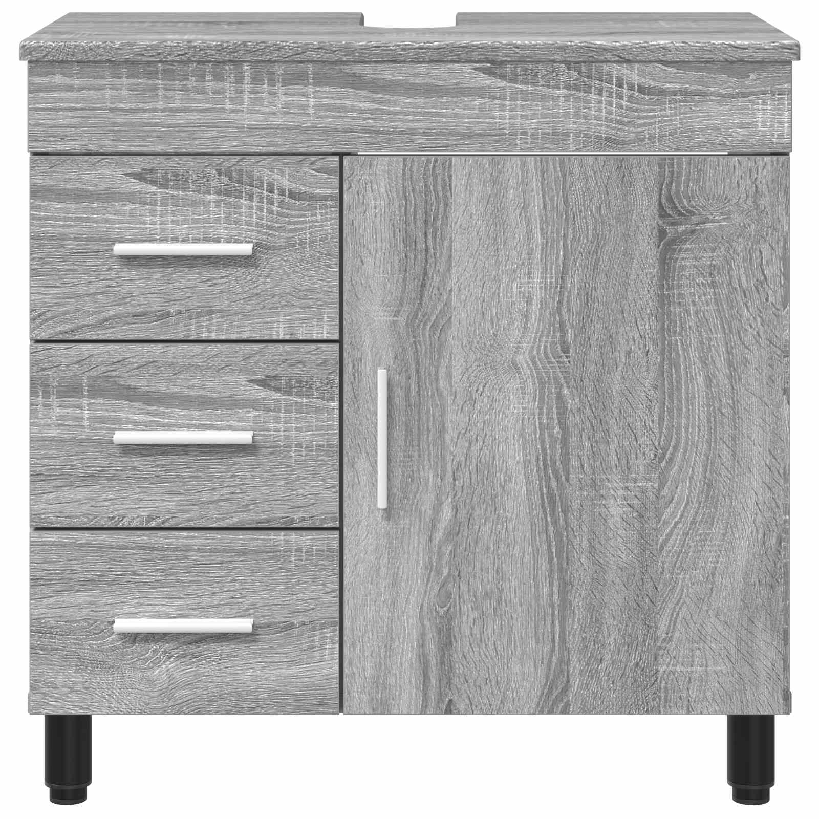 Toaletna jedinica Siva Sonoma 60 x 35 x 60 cm Konstruirano drvo