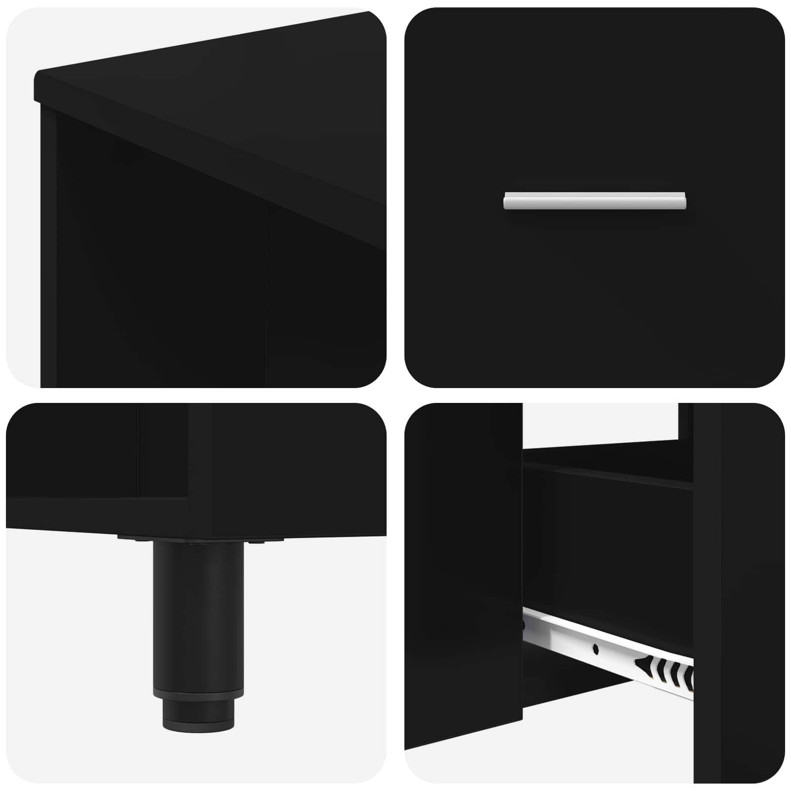 Toaletna jedinica Crna 80 x 35 x 60 cm Konstruirano drvo