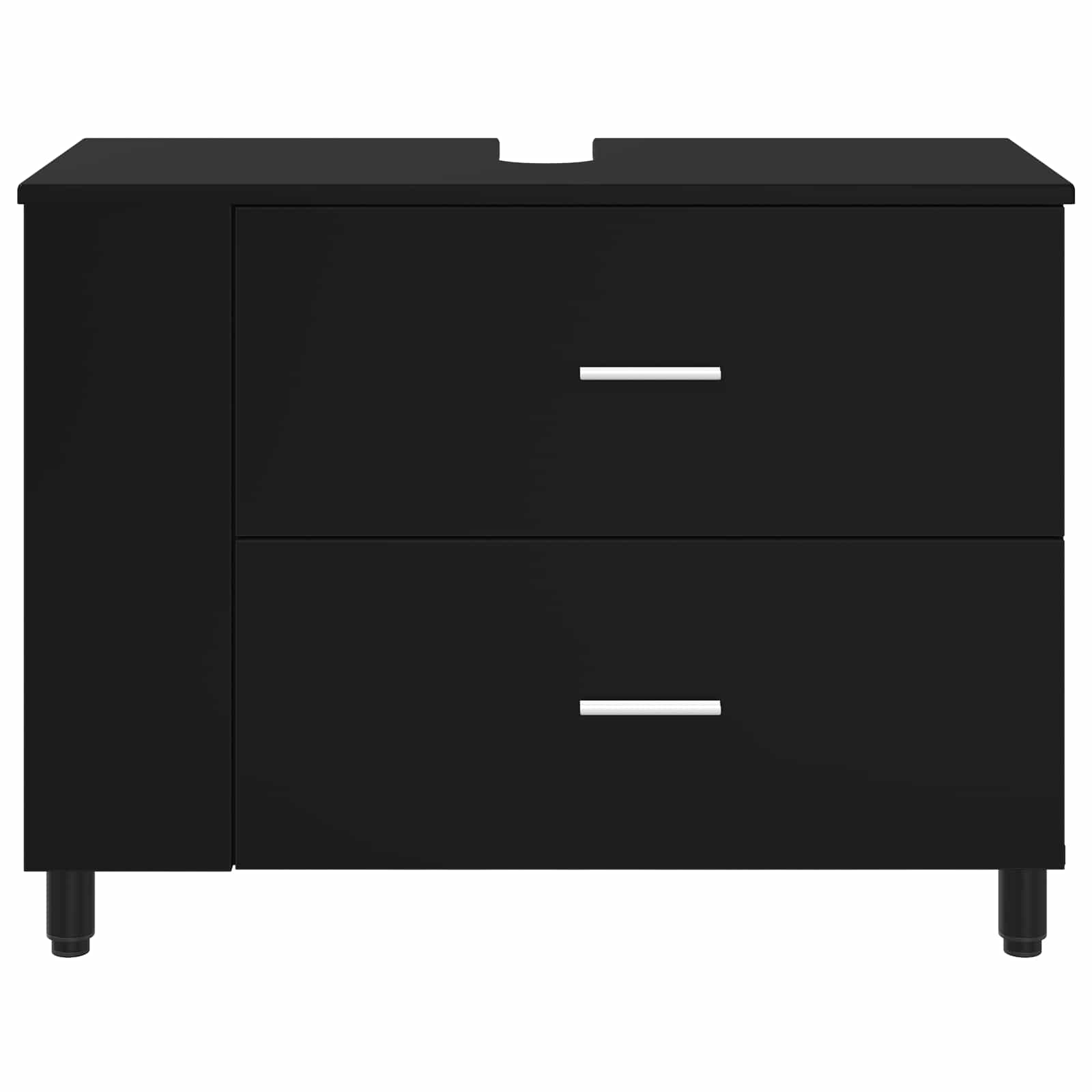 Toaletna jedinica Crna 80 x 35 x 60 cm Konstruirano drvo
