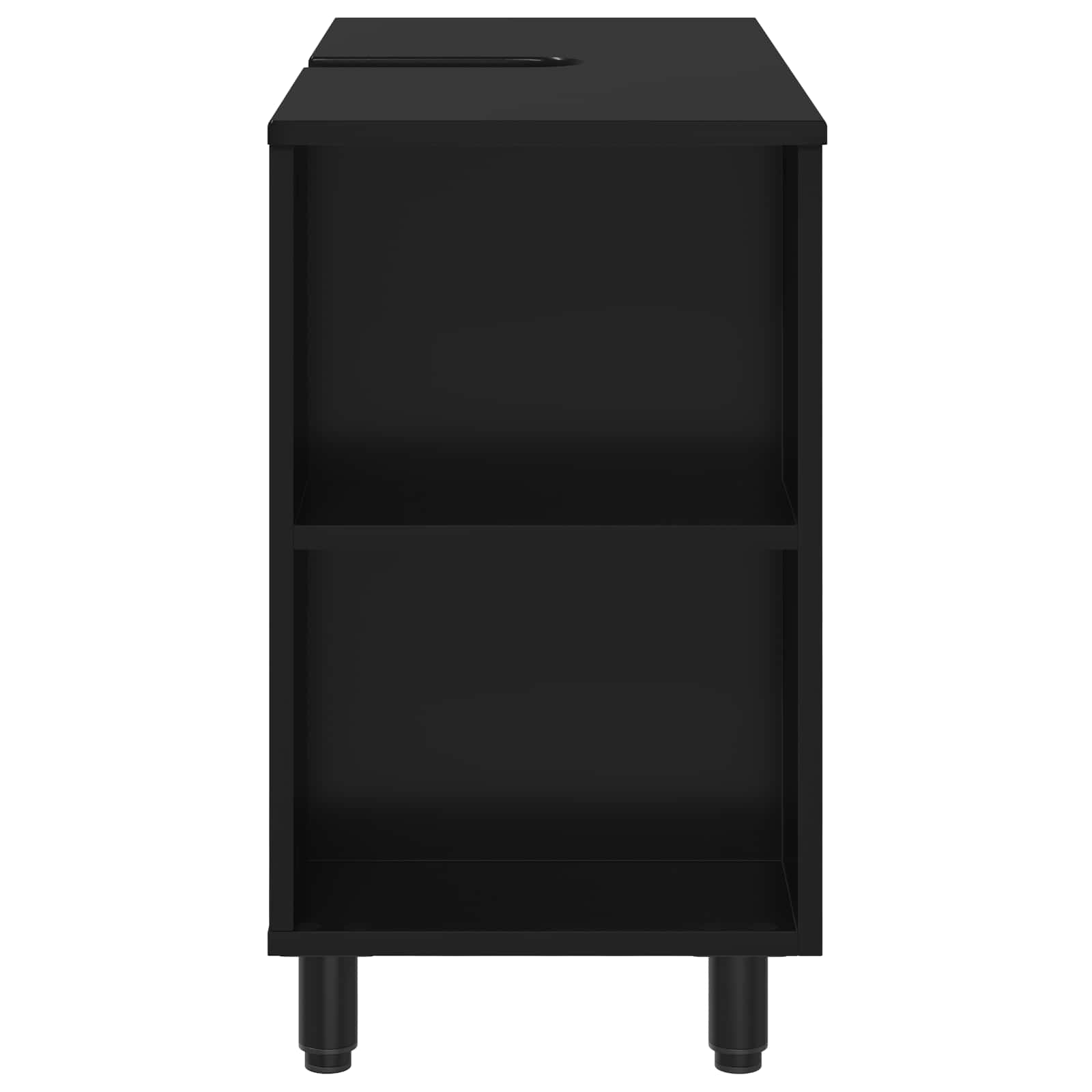 Toaletna jedinica Crna 80 x 35 x 60 cm Konstruirano drvo