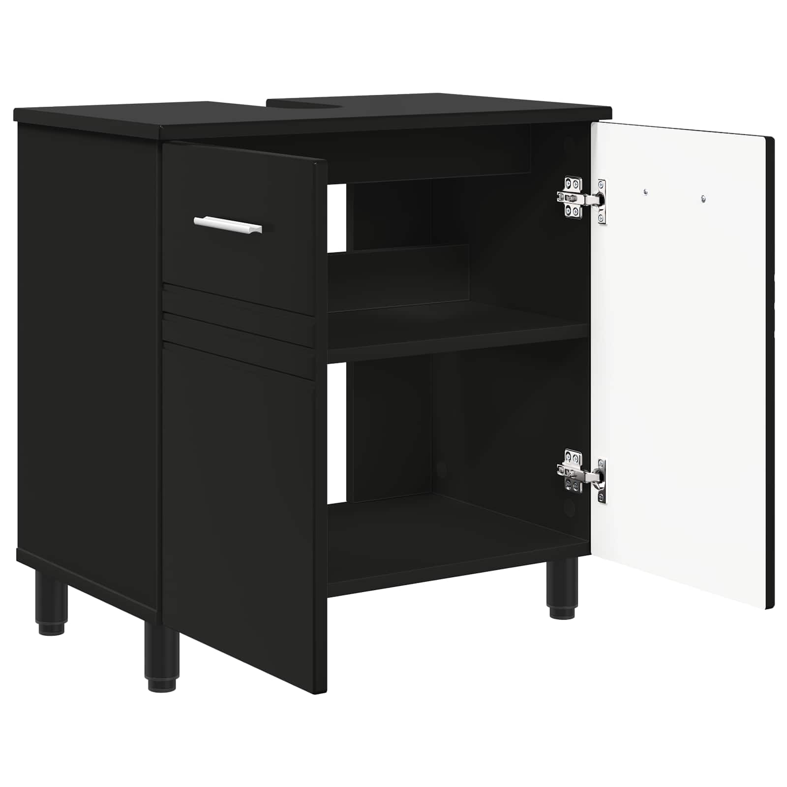 Toaletna jedinica Crna 60 x 35 x 60 cm Konstruirano drvo